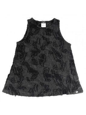 Chanel Tank Top Coco Mark Sleeveless Apparel Clothes 40 Black